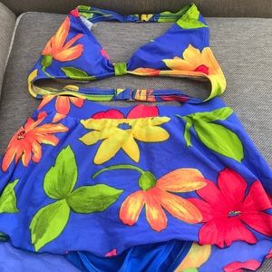 Floral Two piece with skirt attached